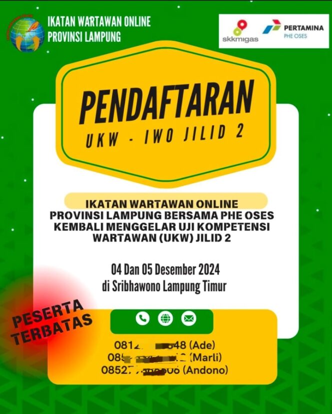 
					Mencatut Logo dan Nama IWO Untuk Menggelar UKW, Ketua PW IWO Aprohan Akan Layangkan Somasi