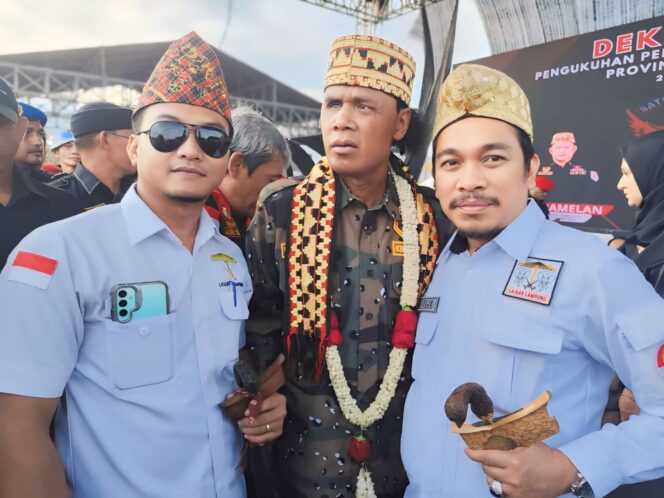 
 Hadiri Pengukuhan dan Pelantikan GRIB Lampung, Laskar Lampung Sampaikan Apresiasi dan Harapan