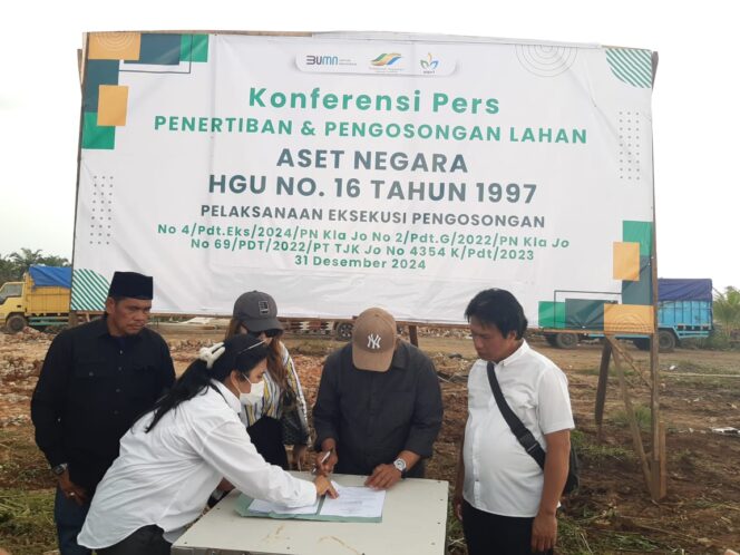 
					PTPN I Regional 7 Nyatakan Eksekusi di Desa Sidosari Tuntas Menangkan Perselisihan Hukum