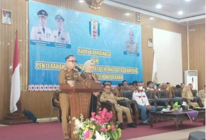 
					Jelang Purna Tugas Bupati Way Kanan Berpamitan Dengan Ratusan Kepala Kampung Dalam Rapat Koordinasi Kepala Kampung
