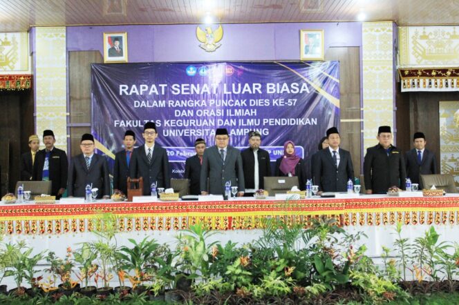 
					FKIP Unila Rayakan Dies Natalis ke-57 Tahun dengan Orasi Ilmiah dan Capaian Gemilang