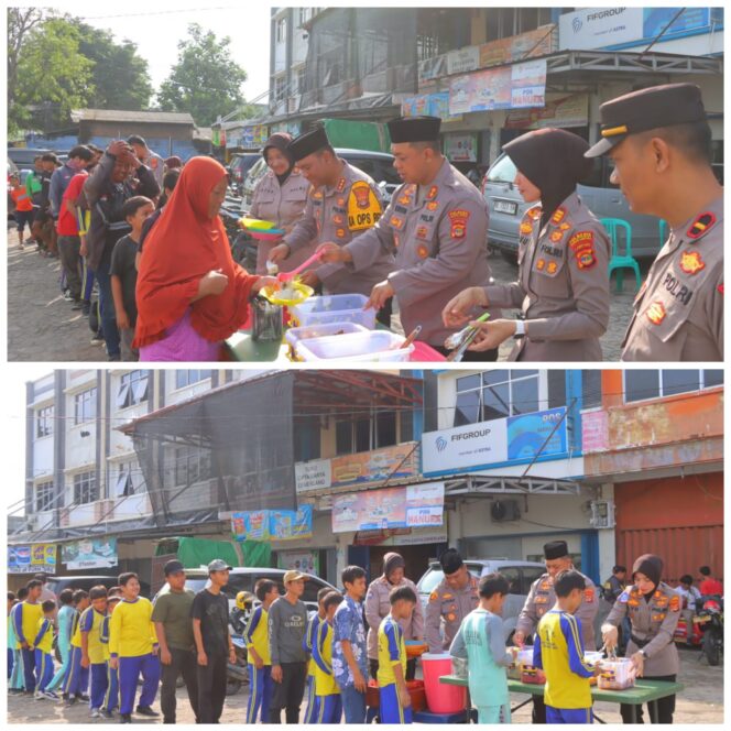 
					Polisi di Bandar Lampung Sajikan Ratusan Porsi Makan Bergizi Gratis Bagi Masyarakat