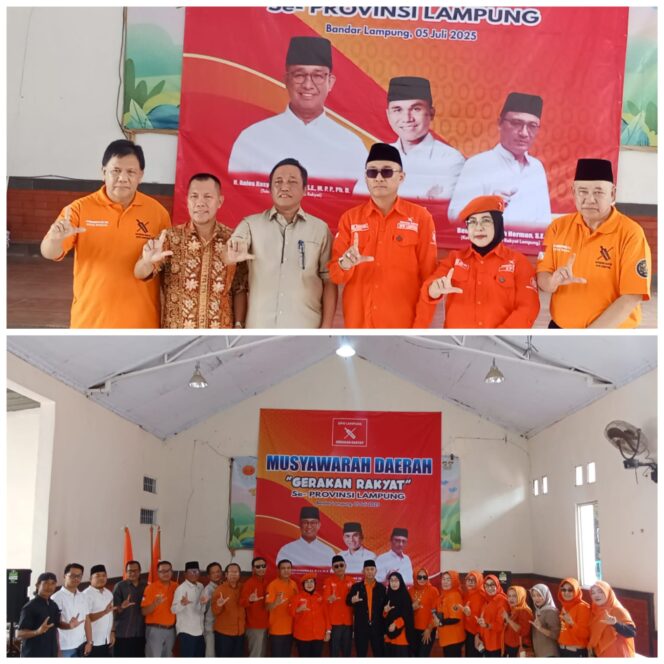
					Gerakan Rakyat DPW Provinsi Lampung Menggelar Musda Tahun 2025, Ciptakan Sinergi Kolaborasi Baik Dengan Pemerintah