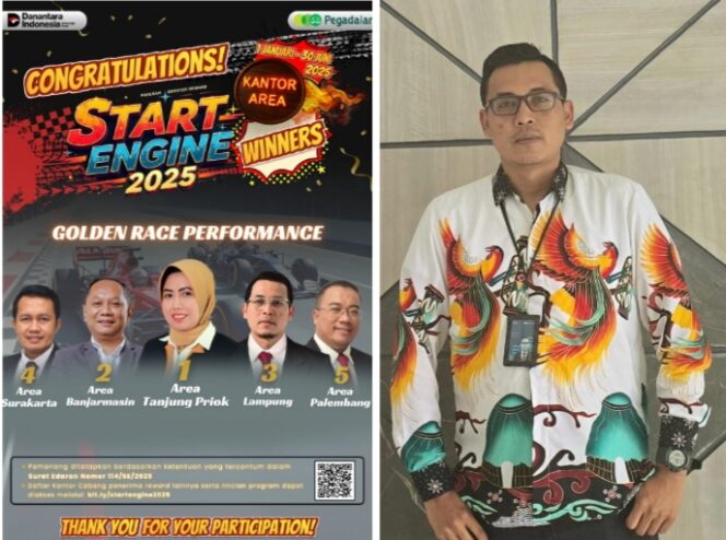 
					Raih Peringkat 3 Nasional dalam Program “Start Engine 2025”, Pegadaian Area Lampung Terus Berikan Layanan Terbaik