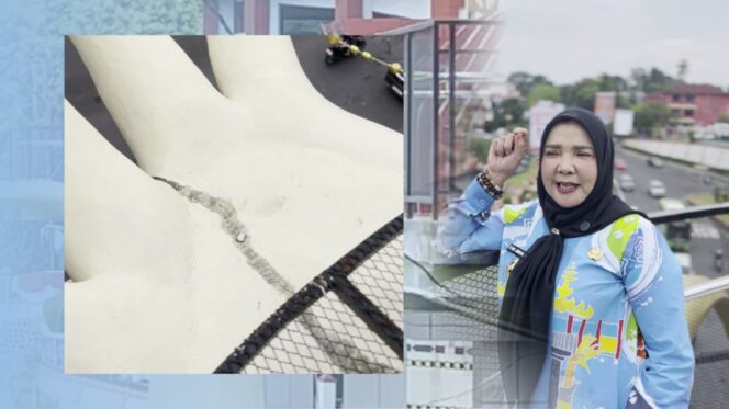 
					Dikritik Mengenai JPO Siger Millenial, Bunda Eva Pastikan Itu Hanya Lumut Bukan Retak