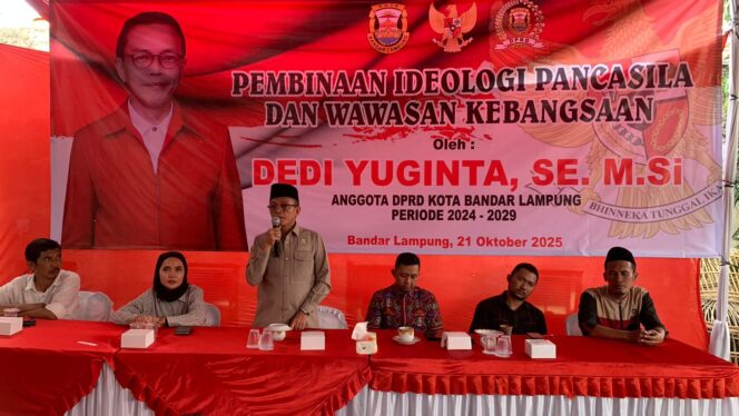 
					Tekankan 4 Pilar Kebangsaan, Dedi Yuginta Beri Pemahaman Ideologi Pancasila