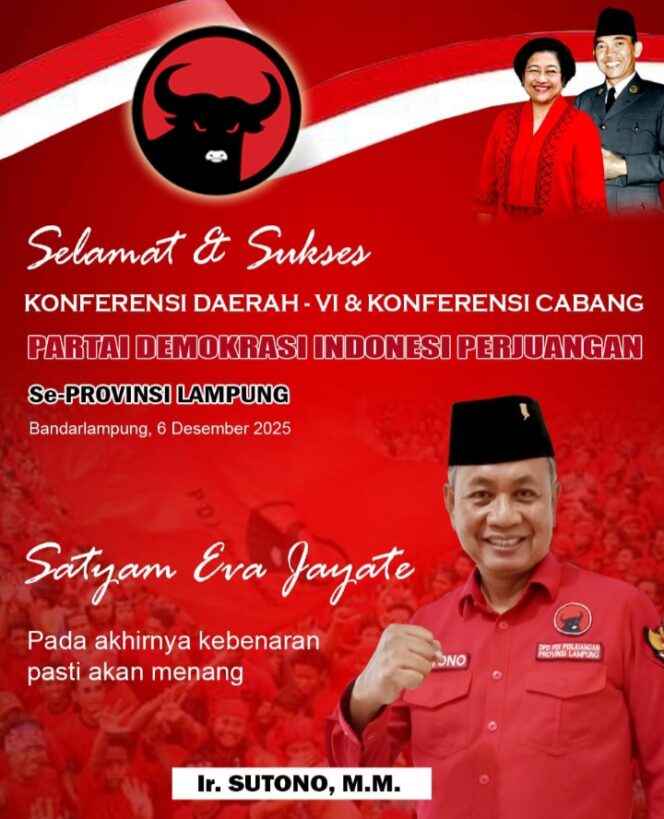 
					Mega Tunjuk Sutono Jabat Ketua DPD PDIP Lampung