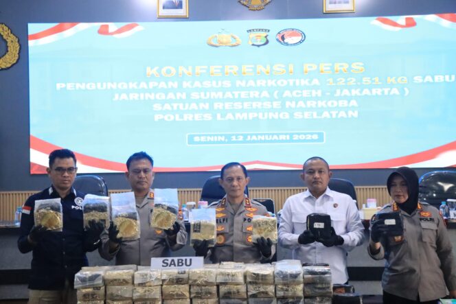 
					Dikamuflase Jengkol, Polisi Bongkar Sabu 122,5 Kg, Jaringan Aceh–Jakarta di Bakauheni