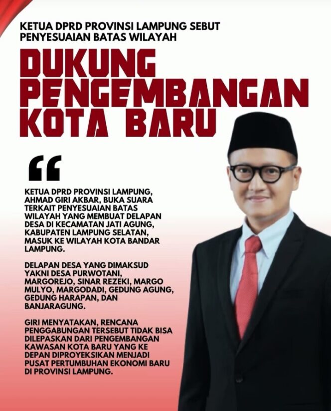 
					DPRD Lampung Respon Rencana Bergabungnya 8Desa dar Lampung Selatan ke Bandar Lampung