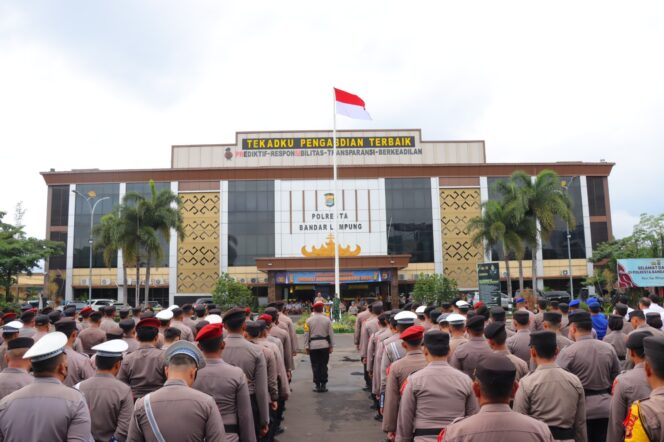 
					Sebanyak 702 Personel Gabungan Siaga Amankan Mudik, 9 Pos Pengamanan Disiapkan di Bandar Lampung