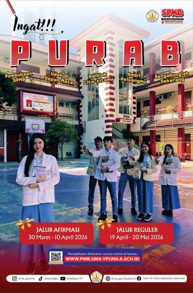 
					SMA YP Unila Buka Penerimaan Murid Baru TA 2026/2027, Hadirkan Jalur Afirmasi dan Reguler