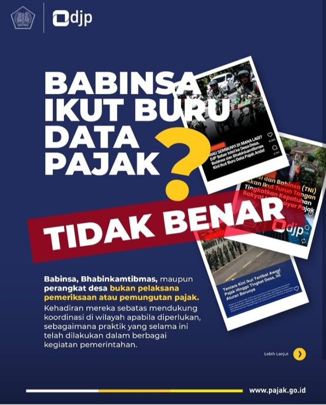 
					Peran Babinsa (TNI AD) dan Bhabinkamtibmas (Polri) dalam Mendukung Pelaksanaan Tugas DJP