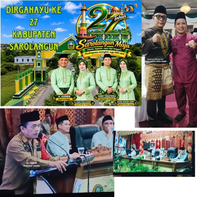 
					HUT Ke-27 Kabupaten Sarolangun, Bupati Hurmin: Lestarikan Adat, Jaga Persatuan dan Cita-Cita Bersama